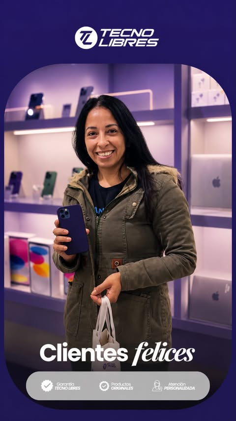 Cliente de Tecno Libres con su compra