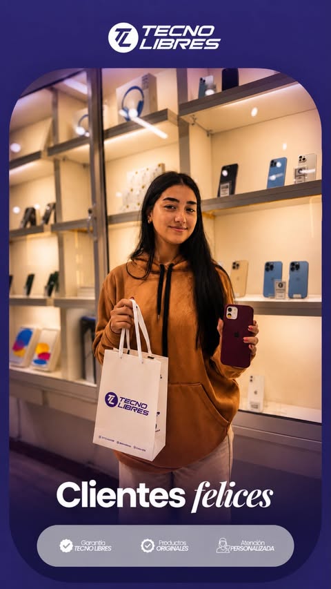 Cliente de Tecno Libres con su compra